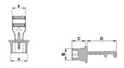 DETAIL2769 LV pin connector plug_technical drawing